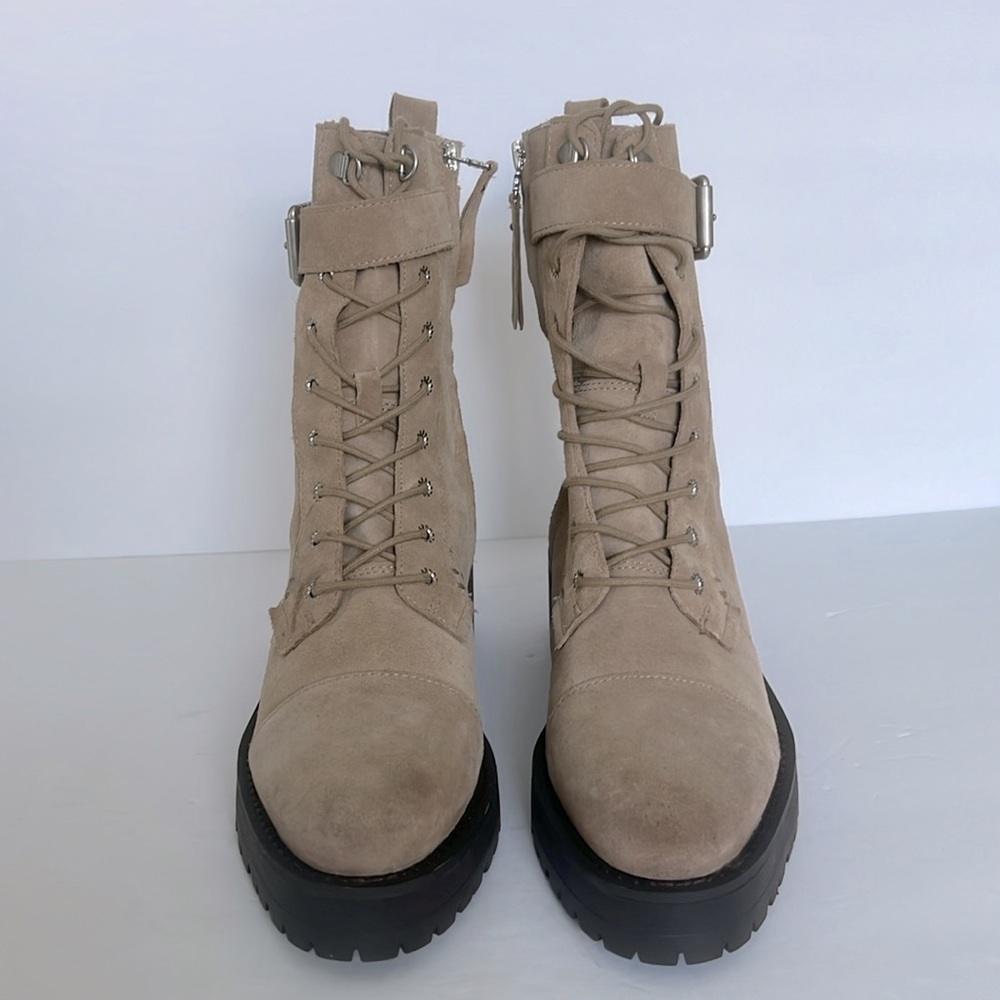 Sam Edelman Women's Junip Combat Boot Suede Leather Lug Sole Shoes Size 8.5M New - Picture 6 of 9